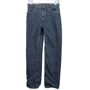 Lands End Iron Knee Jeans Womens‎ Size 16S  Classic Straight Leg Flannel Lined